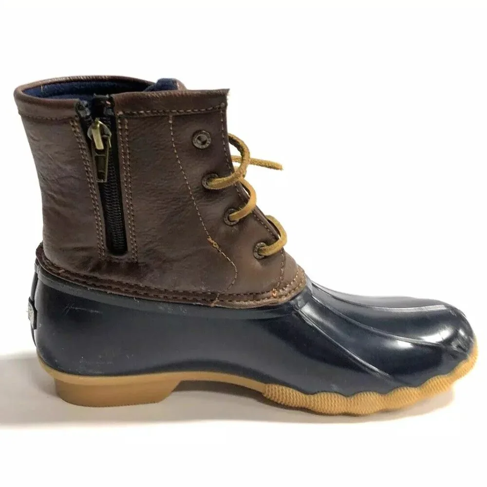 Sperry Big Kids' Saltwater Duck Boots Navy, GIrls' Size 6 M